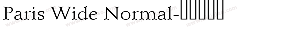 Paris Wide Normal字体转换